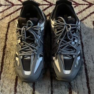 Balenciaga Gray and White Athletic Shoes